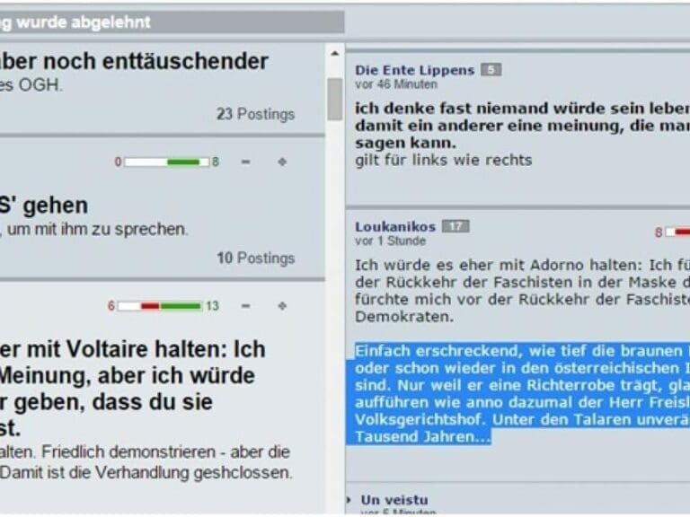 Josef S. blitzt wieder vor Gericht ab — Bild: Screenshot Standard-Forum