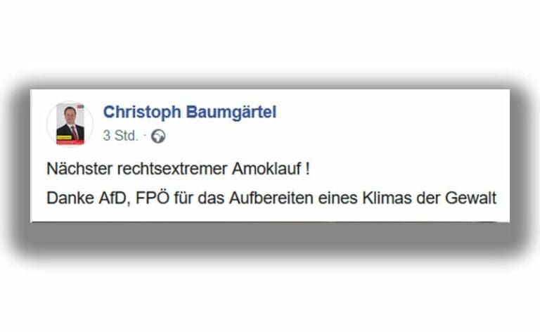 Hass-Postings trotz gelöschter Facebook-Seite — Screenshot Facebook / Christoph Baumgärtel