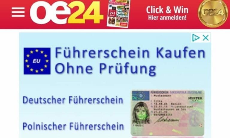 screenshot / oe24 / Führerschein — screenshot / oe24 / Führerschein