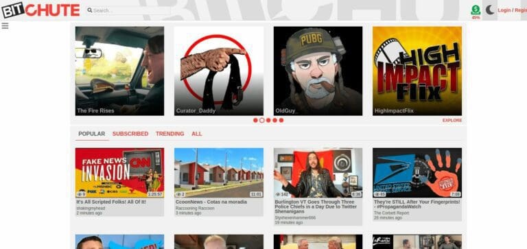 Streik als Zeichen gegen Zensur — Bildschirmfoto bitchute.com