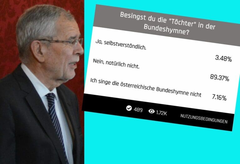 „Töchter“ unerwünscht in Bundeshymne  — unzensuriert.at / Screenshot heute.at