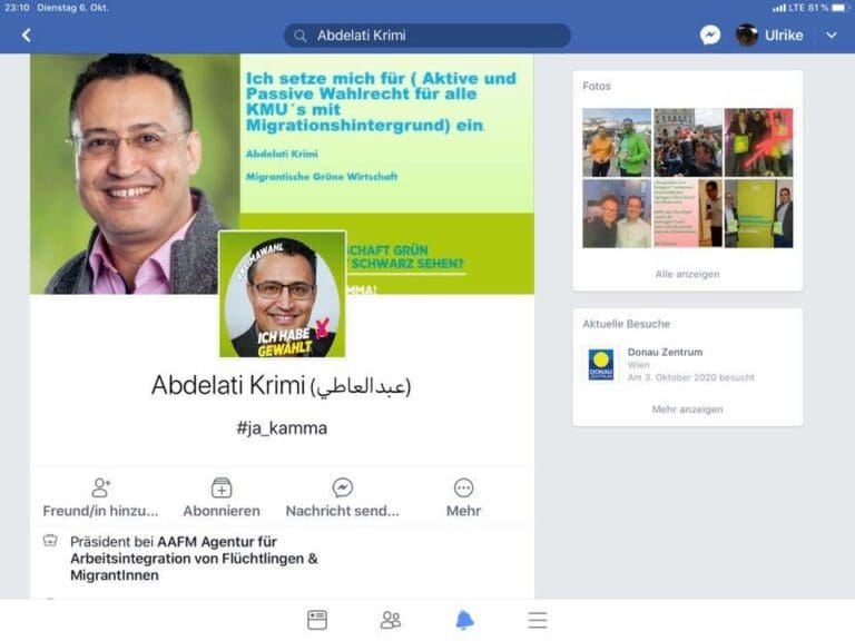 Grün-Kandidat schimpft über Gesetze und Frauen — Screenshot / Facebook Abdelati Krimi