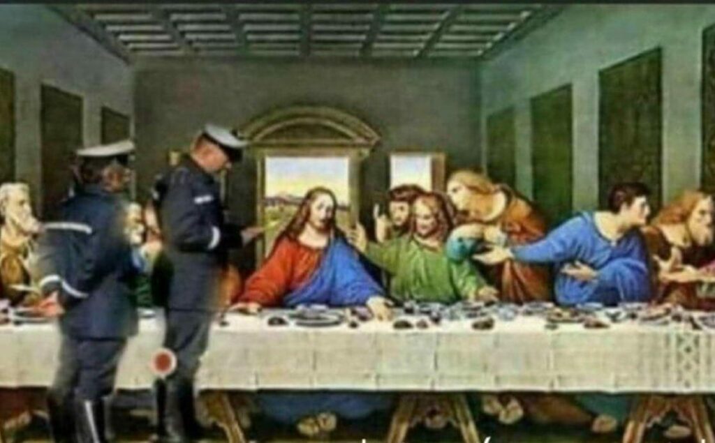 Letztes Abendmahl Polizei