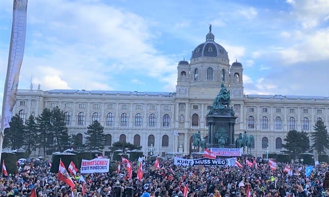 Corono-Demo am 16. Jänner in Wien