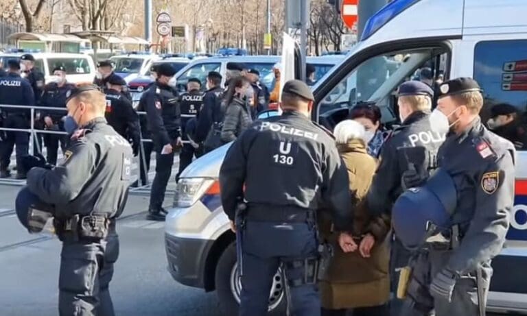 Frau_in_Handschellen_Demo6.3. — Screenshot / YouTube