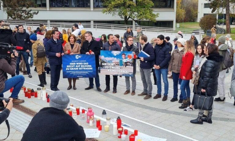 Studentenprotest in Klagenfurt — Z.V.g.