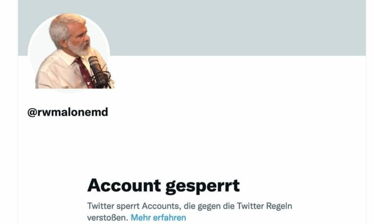 Twitter-Profil Robert Malone — Screenshot / YouTube und Twitter