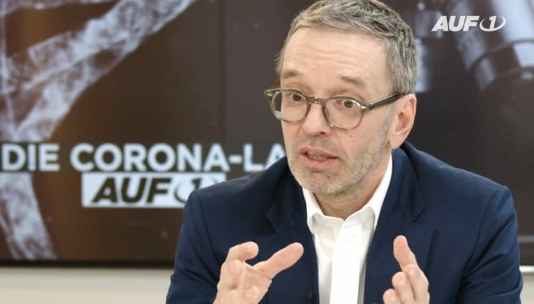 Herbert Kickl im AUF1-Studio — Screenshot / AUF1