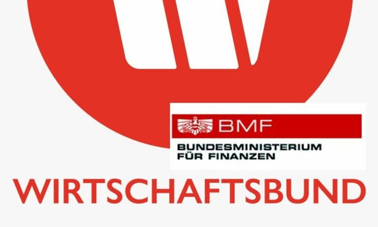 Wirtschaftsbund / Finanzamt Logos — Cato0702 / Wikimedia / (CC BY-SA 4.0) und Unknown author / Wikimedia