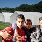 Asylanten und Zelte