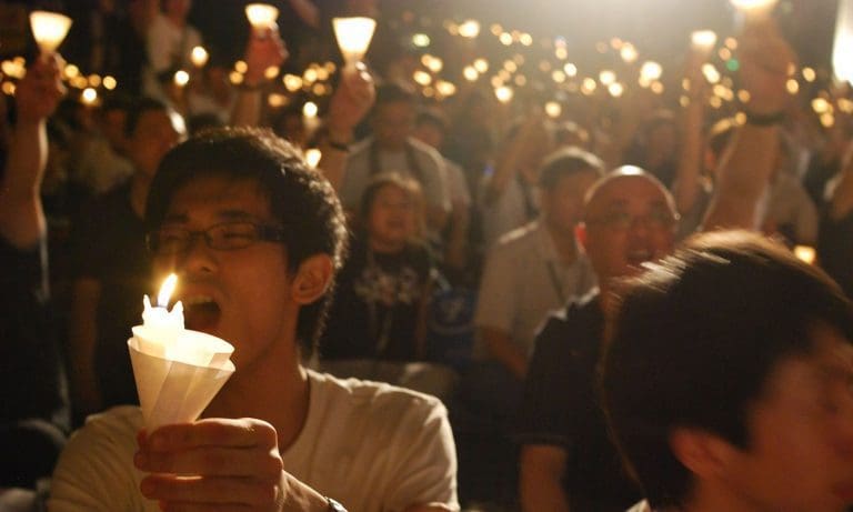 Corona-Demos in China — ryanne lai / Wikimedia (CC BY 2.0)