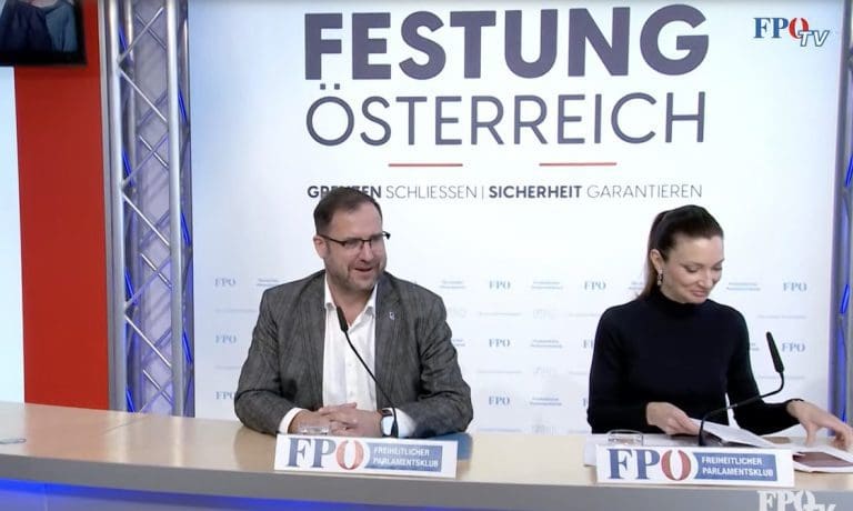 Christian Hafenecker und Susanne Fürst — Screenshot / FPÖ TV / YouTube
