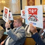 FPÖ im Bundesrat gegen ORF-Steuer, Taferl