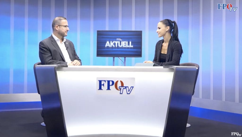 FPÖ TV-Studio mit Hafenecker