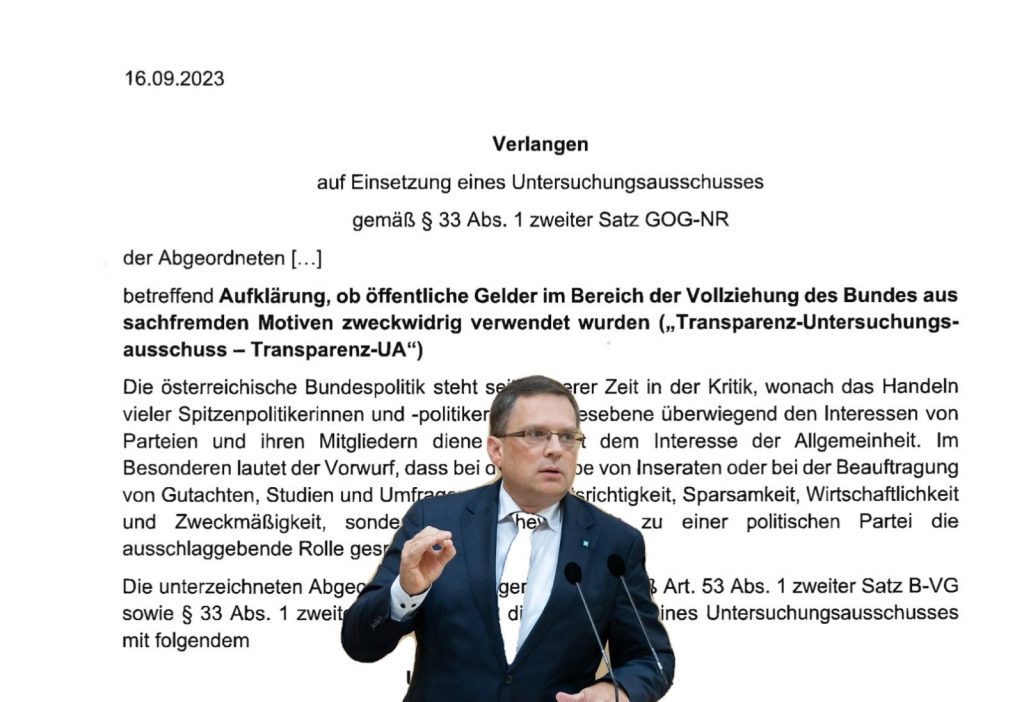 August Wöginger und U-Ausschuss-Antrag