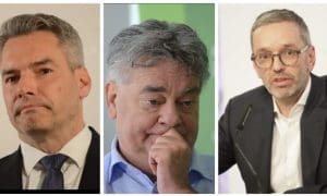 Karl Nehammer, Werner Kogler, Herbert Kickl