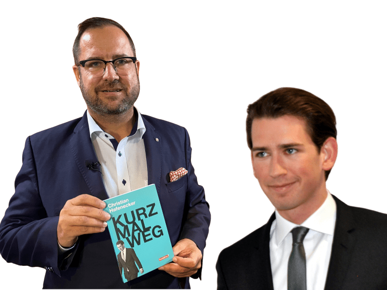 Christian Hafenecker und Sebastian Kurz — Unzensuriert (Hafenecker) bzw. Harald Bischoff/Wikimedia - Montage: unzensuriert (CC BY-SA 3.0 Deed)