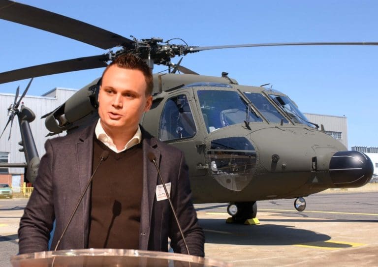 Andreas Bors und Black Hawk-Hubschrauber — Bundesheer / FPÖ NÖ