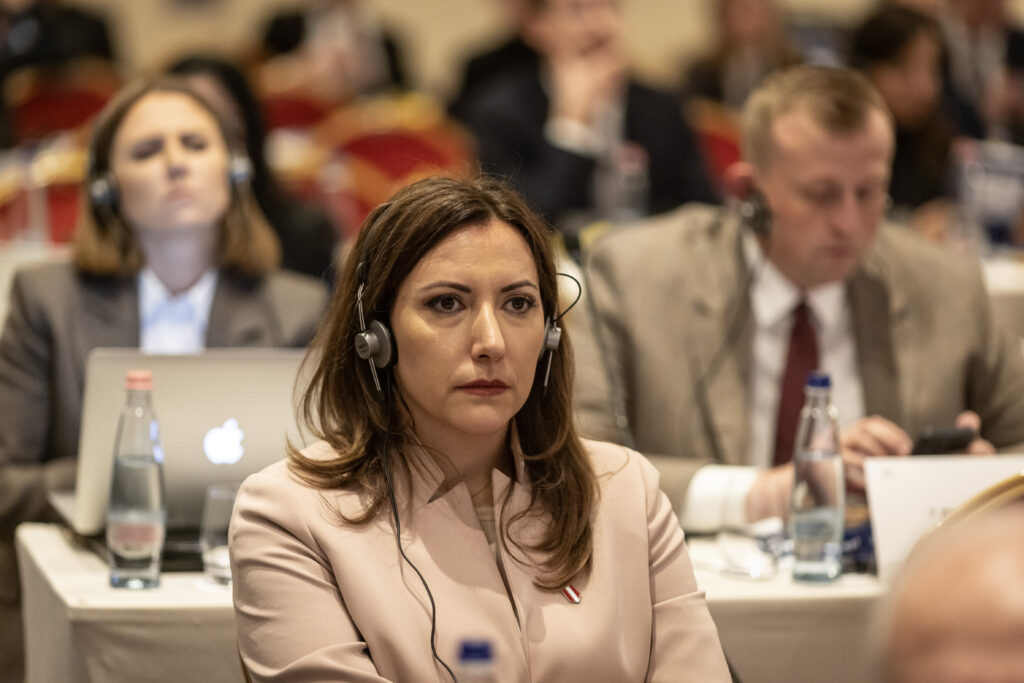 Petra Steger (FPÖ) bei der KOnferenz der "Patrioten für Europa" in Budapest.