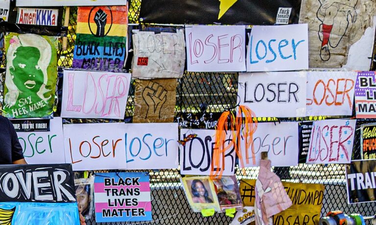 Proteste gegen Trump während seiner ersten Amtszeit 2020. Der Widerstand ist inzwischen stark zusammengeschrumpft.