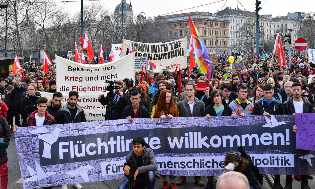 Demo für Flüchtlinge