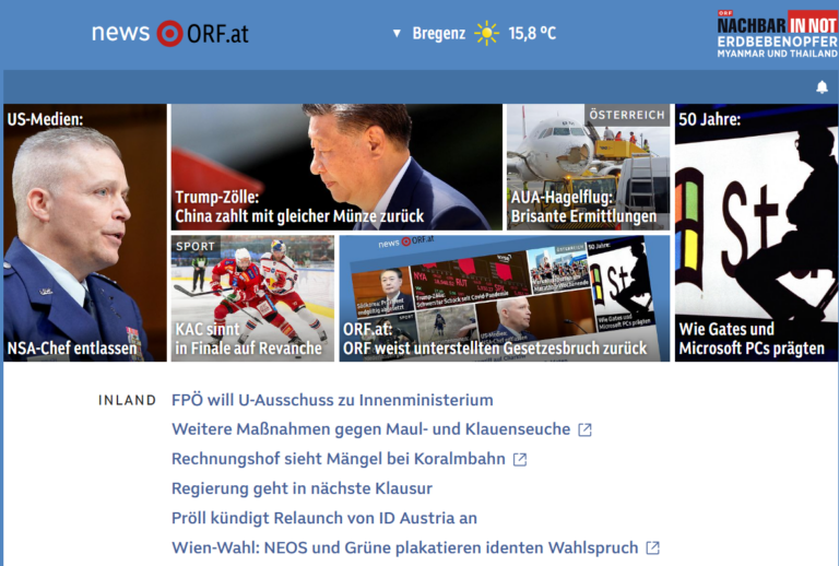 Zu viele Nachrichten: Verstoß gegen Gesetz? — Screenshot orf.at