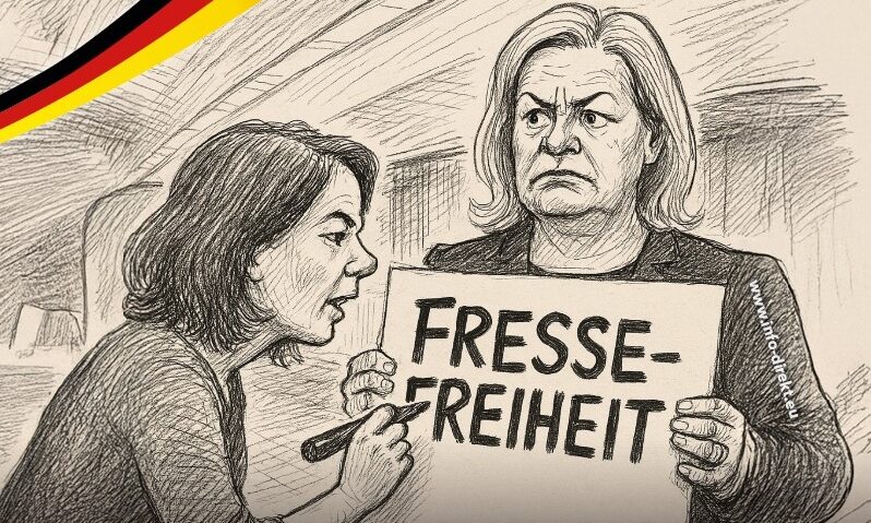 Zeichnung Baerbock, Faeser