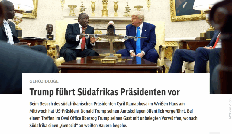 Gewalt gegen Weiße nur "Verschwörungstheorie"? — Screenshot ORF.at