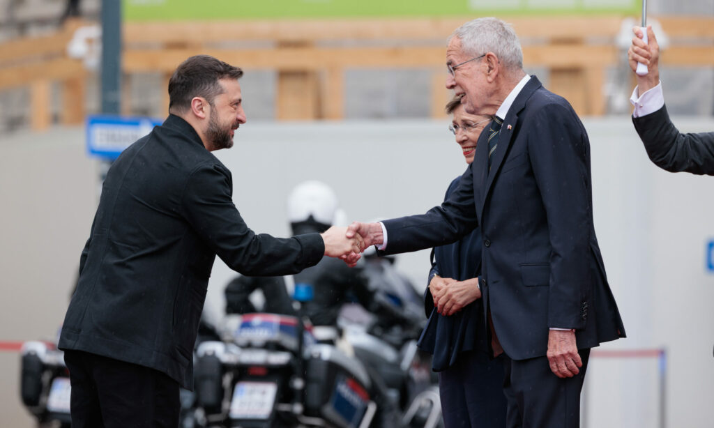 Präsident Wolodymyr Selenskyj und Alexander Van der Bellen