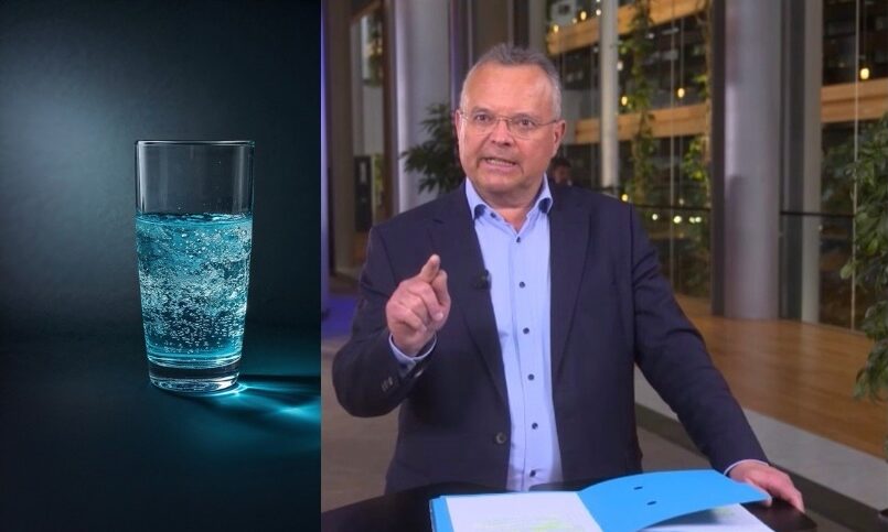 Gerald Hauser und Mineralwasser