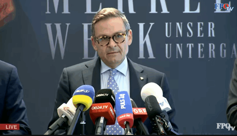 Neues Grosz-Buch über Merkels Totalversagen — Screenshot FPÖ TV