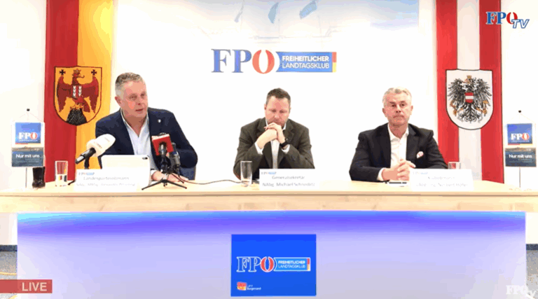 Finanz-Chaos: FPÖ schießt sich auf Doskozil ein — Screenshot FPÖ TV/YouTube