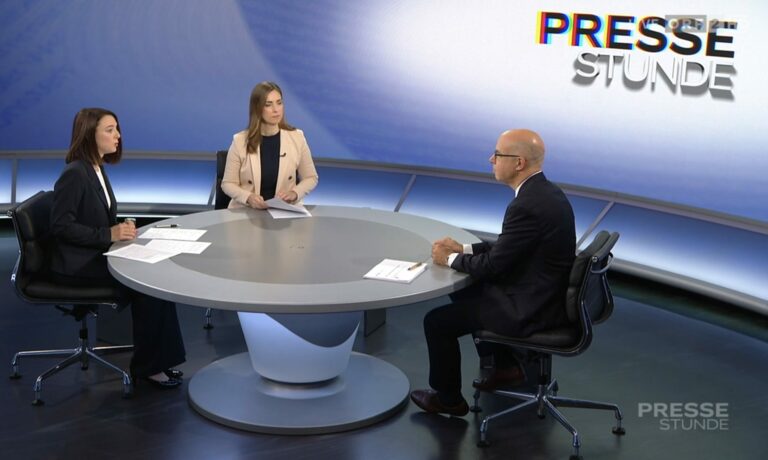 ORF Pressestunde mit Gabriel Felbermayr, WIFO — Screenshot / ORF ON