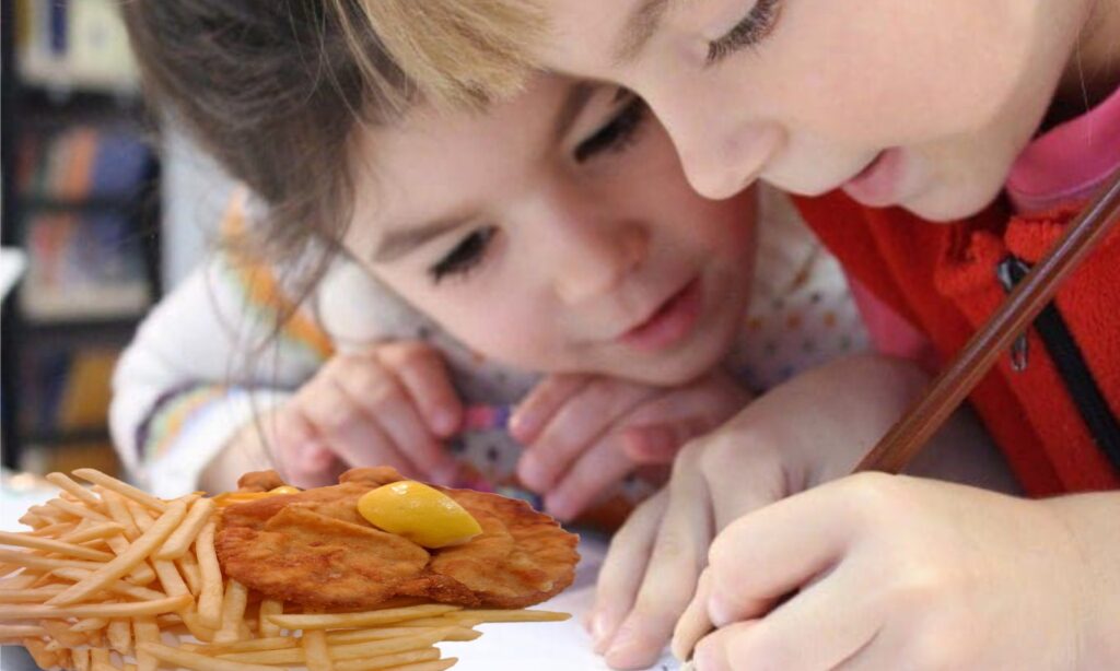 Schweinefleisch Schule