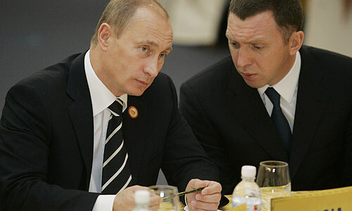 Wladimir Putin und Oleg Deripaska
