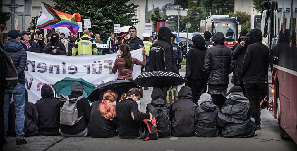 Antifa-Demo in Salzburg beim Parteitag