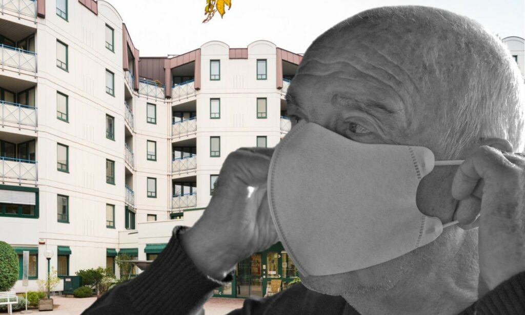 Maske und Altersheim